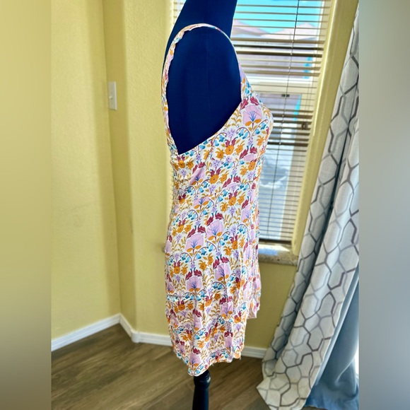 NEW! Free People Ivory Floral Print Sasha Sweetheart-Neck Mini Dress - Picture 10 of 17